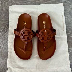 Tory Burch Cognac Leather Sandals